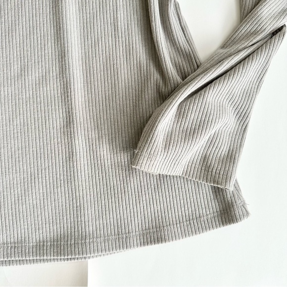 | vici - gray ribbed matching minimalist lounge set  - small | - Picture 9 of 16